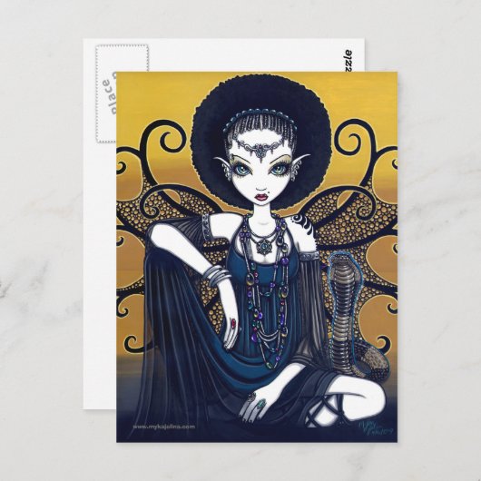 "Cleo" Postcard ägyptische Cobra Feary Goddess Postkarte (Vorne/Hinten)