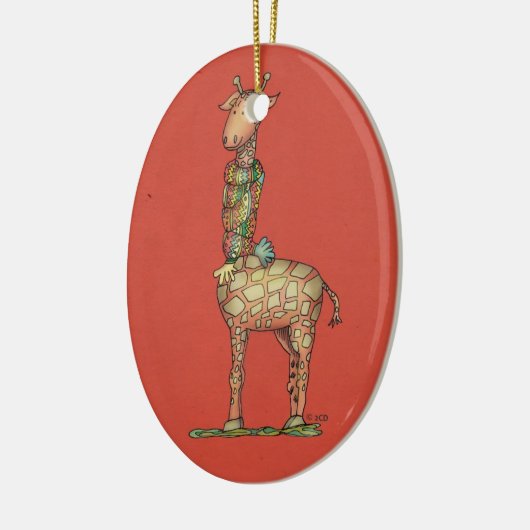 Cleo rote und grüne umschaltbare Verzierung Keramik Ornament (Links)