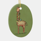 Cleo rote und grüne umschaltbare Verzierung Keramik Ornament (Hinten)