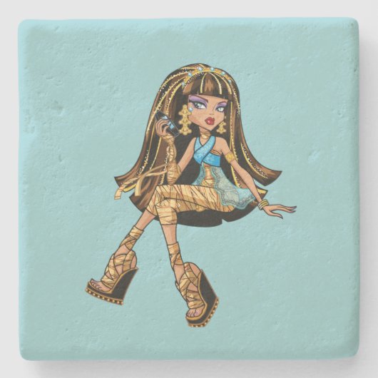 Cleo Stone Coaster Steinuntersetzer (Vorderseite)