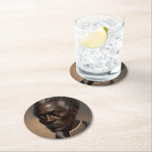 Cleon Porträt Gemälde Runder Pappuntersetzer (Vor Ort)