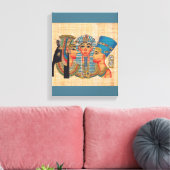 CLEOPATRA Ägyptische Königin Vintage Stilkunst Leinwanddruck (Insitu (Wohnzimmer))