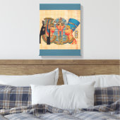 CLEOPATRA Ägyptische Königin Vintage Stilkunst Leinwanddruck (Insitu (Schlafzimmer))
