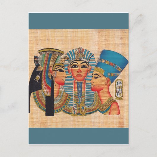 CLEOPATRA Ägyptische Königin Vintage Stilkunst Postkarte (Vorderseite)