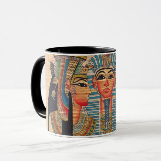 CLEOPATRA Ägyptische Königin Vintage Stilkunst Tasse (Vorderseite Links)