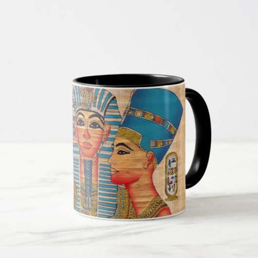 CLEOPATRA Ägyptische Königin Vintage Stilkunst Tasse (VorderseiteRechts)
