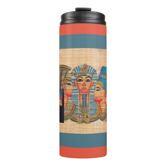 CLEOPATRA Ägyptische Königin Vintage Stilkunst Thermosbecher (Vorderseite)