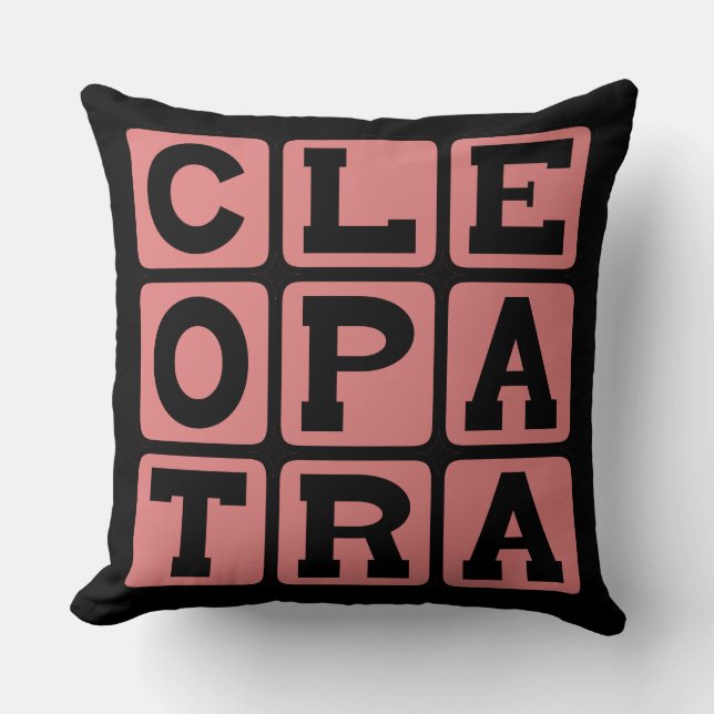 Cleopatra, ägyptischer Pharao Kissen (Vorderseite)