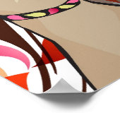 Cleopatra das Greyhound Graphic Portrait Poster (Ecke)