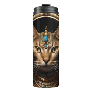 Cleopatra die goldene ägyptische Katze, Thermosbecher
