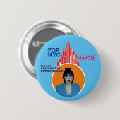 Cleopatra Fitzgerald für NYC Mayor 2021 Button (Vorne & Hinten)