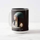 Cleopatra: "Ich werde nicht überwältigt werden", T Zweifarbige Tasse (Vorderseite Links)