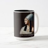 Cleopatra: "Ich werde nicht überwältigt werden", T Zweifarbige Tasse (VorderseiteRechts)