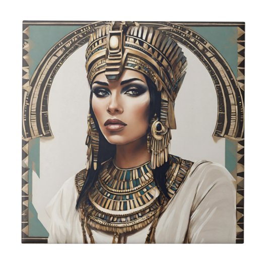 Cleopatra - Königin von Ägypten Fliese (Vorderseite)