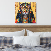 CLEOPATRA QUEEN OF THE NILE-SERVAL CAT 2 LEINWANDDRUCK (Insitu (Schlafzimmer))