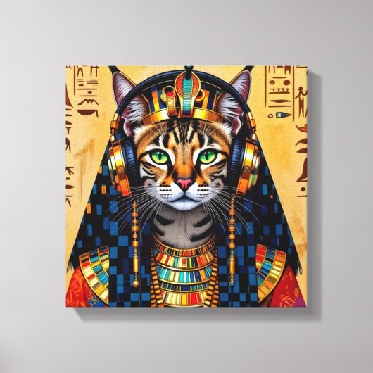 CLEOPATRA QUEEN OF THE NILE-SERVAL CAT 2 LEINWANDDRUCK (Vorderseite)