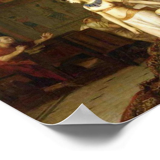 Cleopatra und Caesar von Jean Leon Gerome Poster (Ecke)