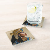 "Cleopatra VII's Realism: A Portrait" Glasuntersetzer (Schrägansicht)