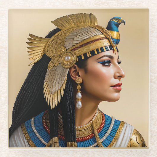 "Cleopatra VII's Realism: A Portrait" Glasuntersetzer (Vorderseite)