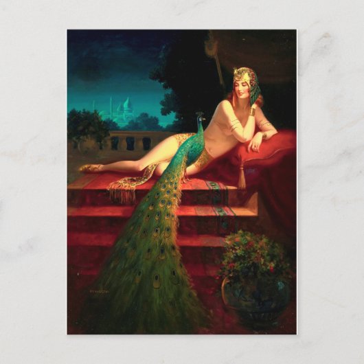 Cleopatra Vintag Art Deco Fantastische Bergwelten Postkarte (Vorderseite)