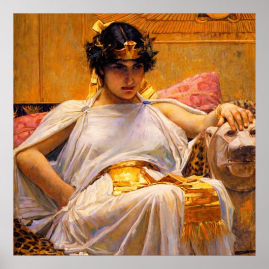 Cleopatra von John William Waterhouse Poster (Vorne)