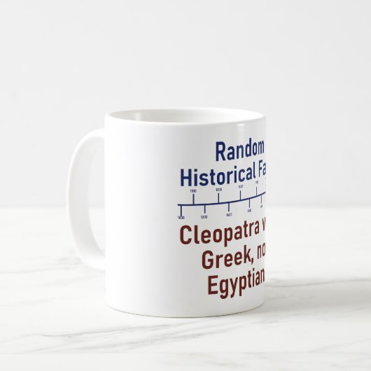 Cleopatra war griechisch - Geschichte Kaffeetasse (Vorderseite Links)