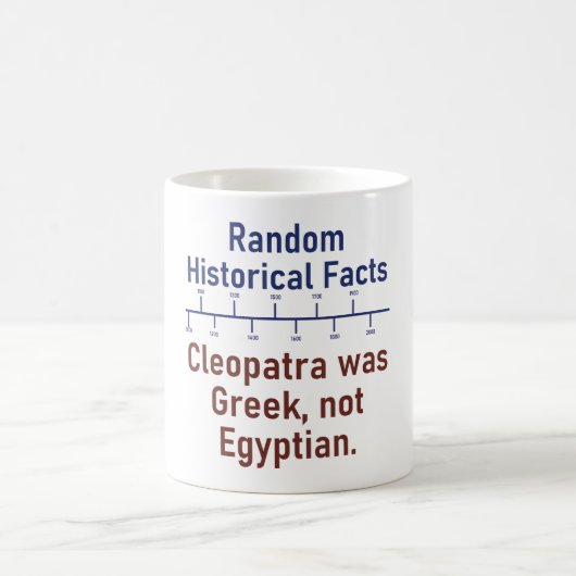 Cleopatra war griechisch - Geschichte Kaffeetasse (Mittel)