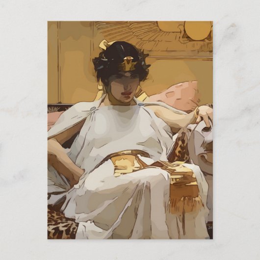 Cleopatra Waterhouse Kunst Postkarte (Vorderseite)