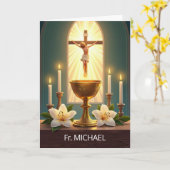 Clergy Appreciation Katholischer Priester Individu Karte (Gelbe Blume)