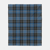 Clergy Blue Kariert Fleecedecke (Vorderseite)