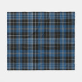 Clergy Blue Kariert Fleecedecke (Vorderseite (Horizontal))