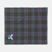 Clergy Green Kariert Fleecedecke (Vorderseite (Horizontal))