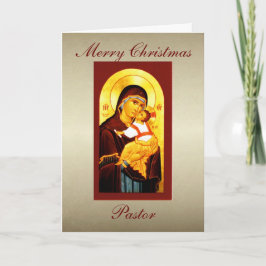 Clergy Merry Christmas Pastor Custom Feiertagskarte