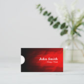 Clergy / Priest - Modernes Dunkles Rot Visitenkarte (Stehend Vorderseite)