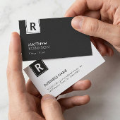 Clergy / Priest - Modernes, klassisches Monogramm Visitenkarte