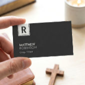 Clergy / Priest - Modernes, klassisches Monogramm Visitenkarte