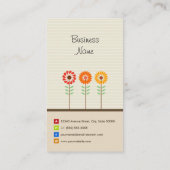 Clergy / Priest - Niedliches Blumenthema Visitenkarte (Rückseite)