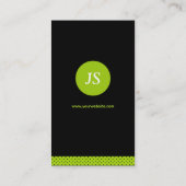 Clergy / Priest - Stilvolle Apple Green Visitenkarte (Rückseite)