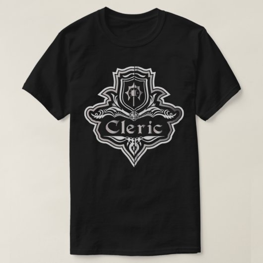 Cleric Class Emblem Dungeons und RPG Dragons Zip T-Shirt (Design vorne)