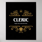 Cleric Class Tabletop RPG Gaming Poster (Vorne)