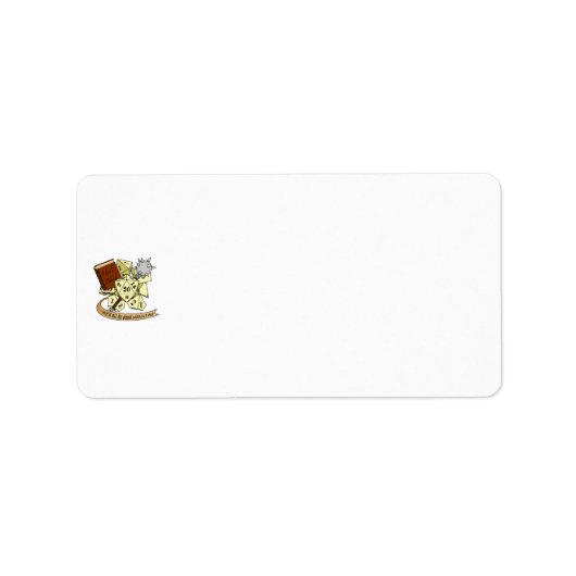 Cleric Dice Design Adressaufkleber (Vorne)
