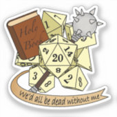 Cleric Dice Design Aufkleber (Vorderseite)