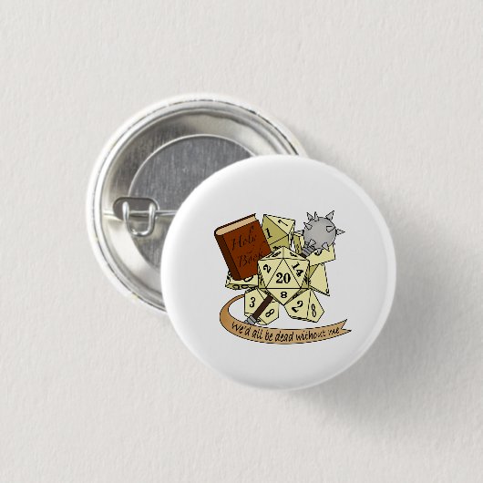 Cleric Dice Design Button (Vorne & Hinten)