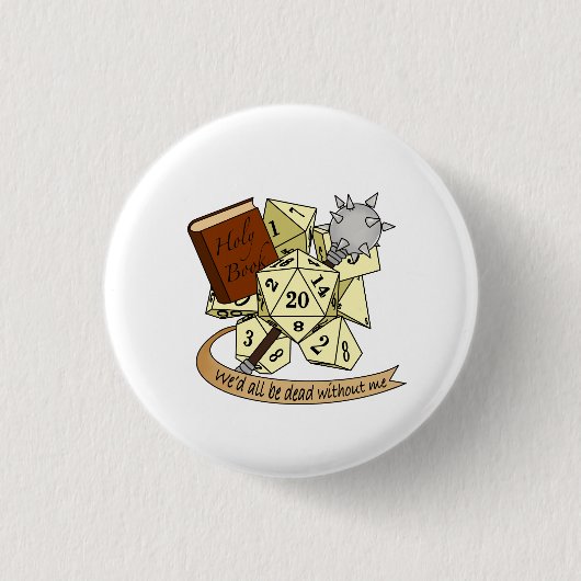 Cleric Dice Design Button (Vorderseite)