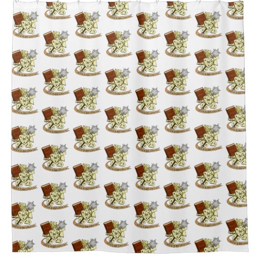Cleric Dice Design Duschvorhang (Vorderseite)