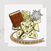 Cleric Dice Design Einladung (Vorne/Hinten)