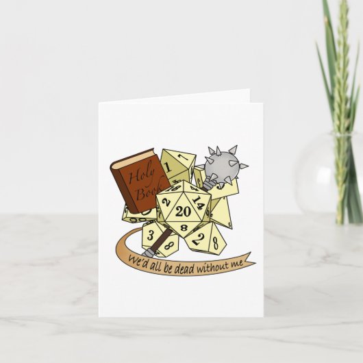 Cleric Dice Design Einladung (Vorderseite)