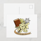 Cleric Dice Design Feiertagspostkarte (Vorne/Hinten)