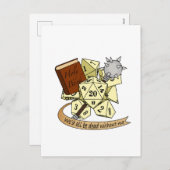 Cleric Dice Design Feiertagspostkarte (Vorne/Hinten)