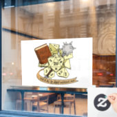 Cleric Dice Design Fensteraufkleber (Café-Fenster)